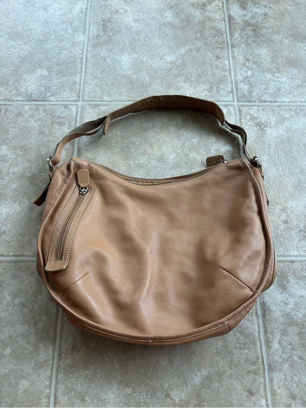 Wilsons Leather Tan Leather Hobo Shoulder Bag